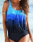 Aurora - Tankini met aflopende kleur die de buik bedekt
