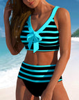 Cosima | Gestreepte bikini met hoge taille