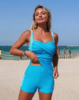 Cobalto - Tankini set met geplooide zwemshorts