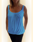Elvyra | Geplooide echte relaxte mouwloze top