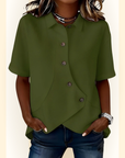 Amelisse | Blouse met schuine knopen