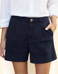 Ilaria | Zomer shorts met Hoge Taille en Zakken