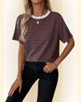 Virella | Regular Fit Casual T-shirt met Strepen