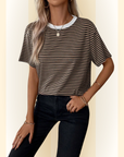 Virella | Regular Fit Casual T-shirt met Strepen