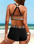 Maryan - Bikini met geometrisch patroon en hoge taille