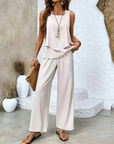 Ovelynra™ | Mouwloze top en wijde broek