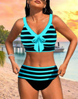 Cosima | Gestreepte bikini met hoge taille