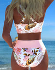 Bikini - Contrasterende Bloemenprint en Opening