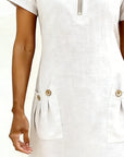 Fabiana | Comfort Jurk met Rits en Zakken