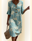 Camilla | Elegante Bloemen Midi Jurk