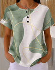 Casual Blouse Met Kleurblokken