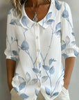 Casual Blouse Met Bladprint