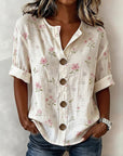 Vintage Bloemenprint Blouse