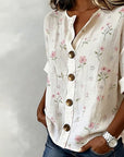 Vintage Bloemenprint Blouse