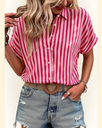 Zophia | Damesblouse met korte mouw v-hals
