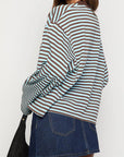 Zavira | Gestreept oversized sweatshirt met lange mouwen