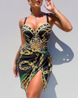 Darius - Eén stuk badpak met push-up effect en bijpassende sarong