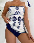 Margarita - Tankini Set met Bloemenpatroon en Buikbedekking