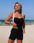Cobalto - Tankini set met geplooide zwemshorts