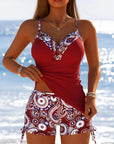 Escarlata - Tankini set van kasjmier die de buik bedekt met korte broek