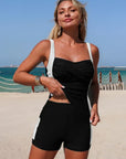 Cobalto - Tankini set met geplooide zwemshorts