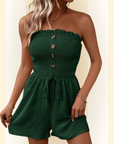 Lunara | Dames jumpsuitshort met hoge taille en effen kleur