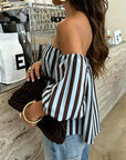 Serelle | Casual off-shoulder blouse met pofmouwen