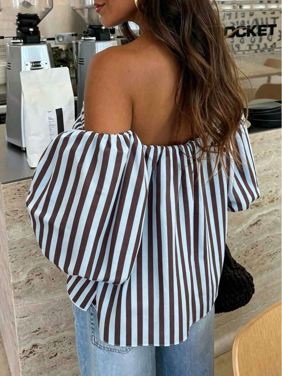 Serelle | Casual off-shoulder blouse met pofmouwen