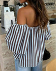 Serelle | Casual off-shoulder blouse met pofmouwen