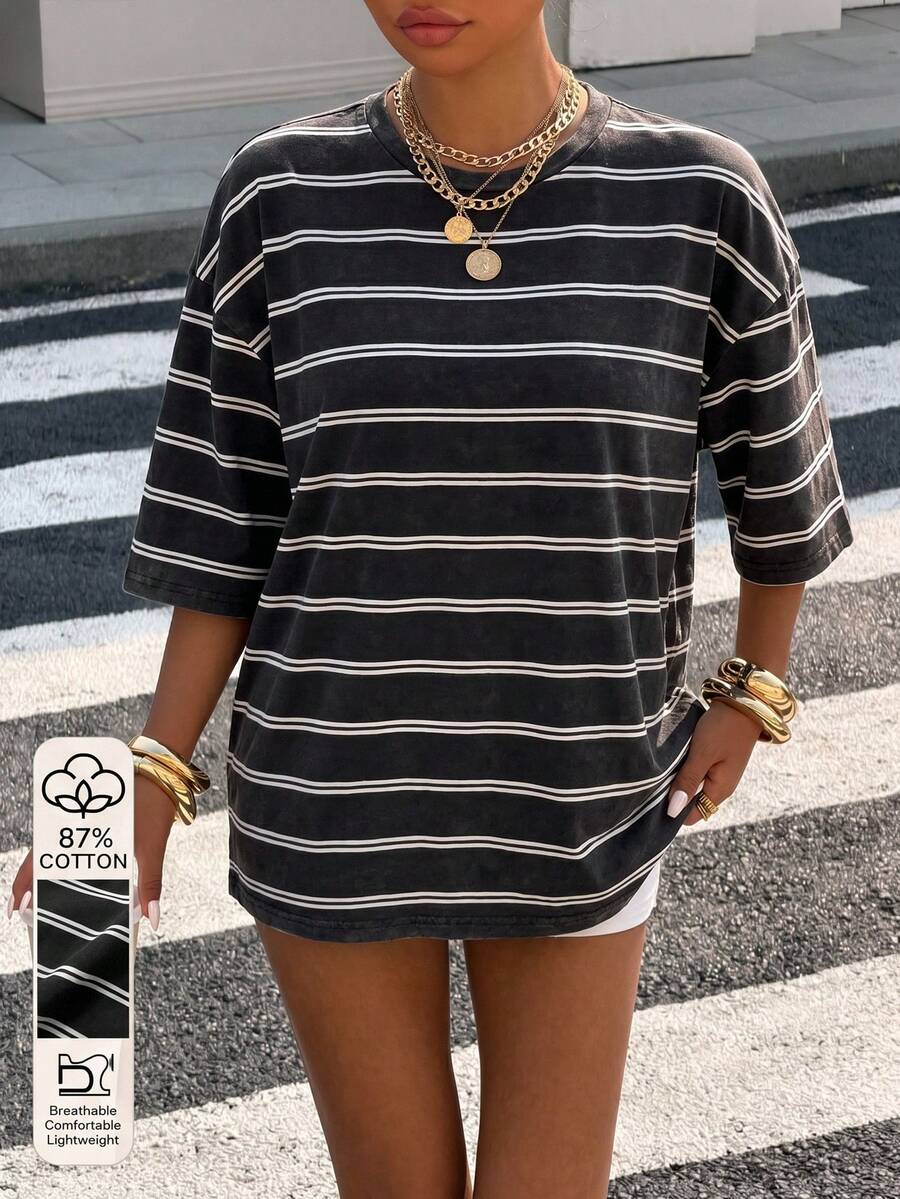 Alenya | Comfortabel t-shirt met strepen