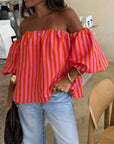Serelle | Casual off-shoulder blouse met pofmouwen