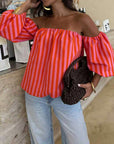 Serelle | Casual off-shoulder blouse met pofmouwen