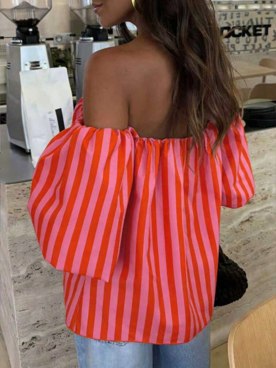 Serelle | Casual off-shoulder blouse met pofmouwen