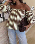 Serelle | Casual off-shoulder blouse met pofmouwen