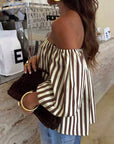 Serelle | Casual off-shoulder blouse met pofmouwen