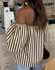 Serelle | Casual off-shoulder blouse met pofmouwen