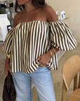 Serelle | Casual off-shoulder blouse met pofmouwen