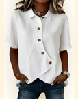 Amelisse | Blouse met schuine knopen