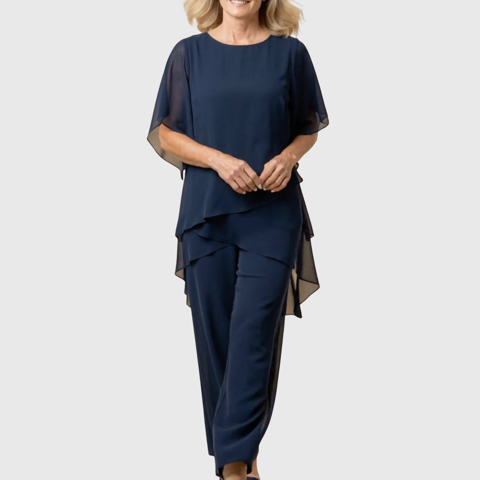 Linda | Set met draperende palazzo-broeken