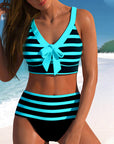 Cosima | Gestreepte bikini met hoge taille