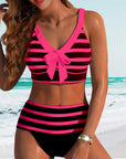 Cosima | Gestreepte bikini met hoge taille