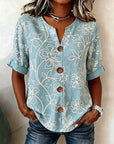 Vintage Bloemenprint Blouse