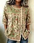 Vintage Bloemenprint Blouse