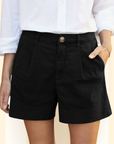 Ilaria | Zomer shorts met Hoge Taille en Zakken