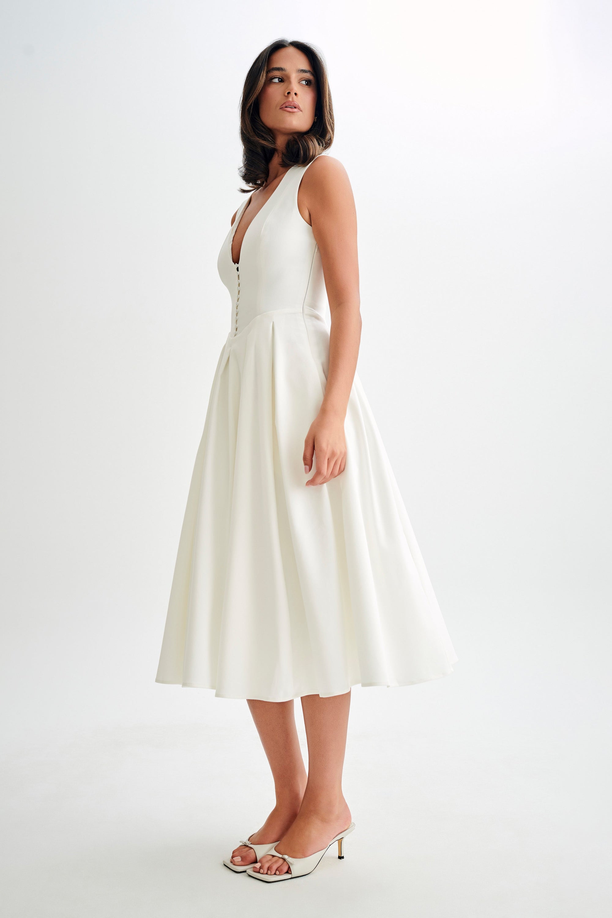 CHRISTINE | Mouwloze Midi Jurk