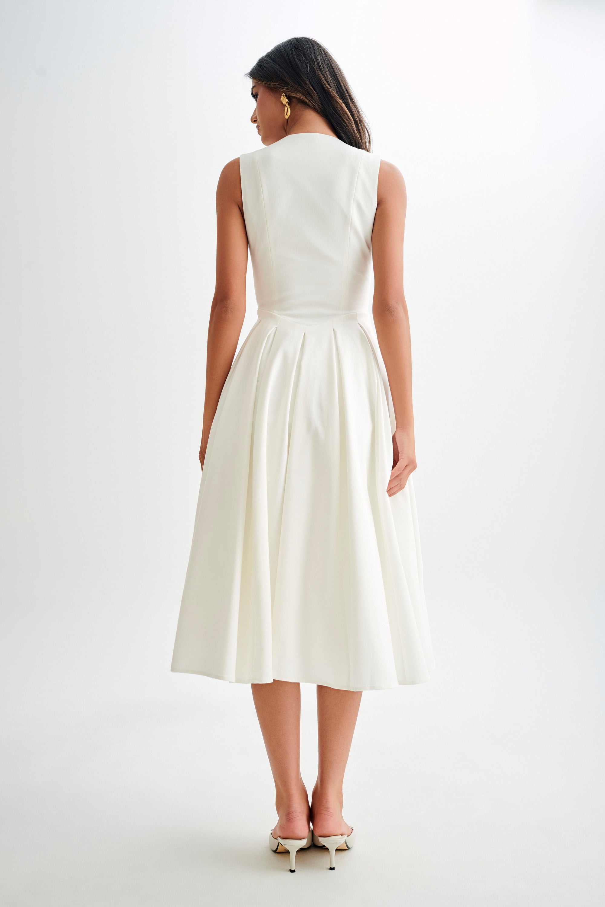 CHRISTINE | Mouwloze Midi Jurk