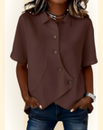Amelisse | Blouse met schuine knopen