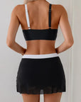 Vivian - Kleurblok Bikini Set met Badrok