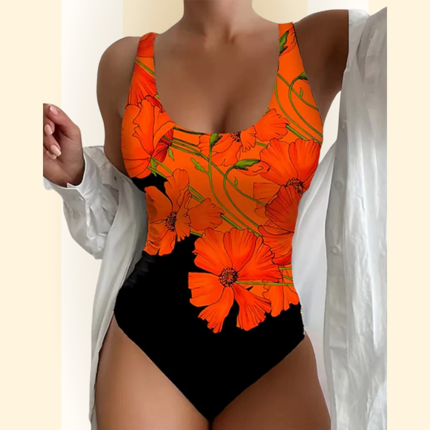 Alba | Elegante Eénstuk Badpak met Bloemenprint
