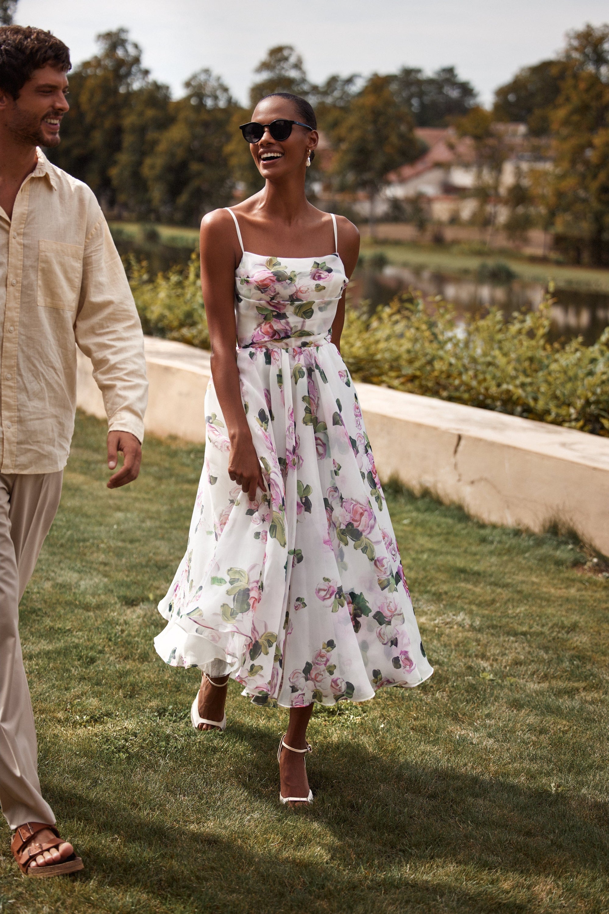 EMERY | Midi Bloemen Jurk